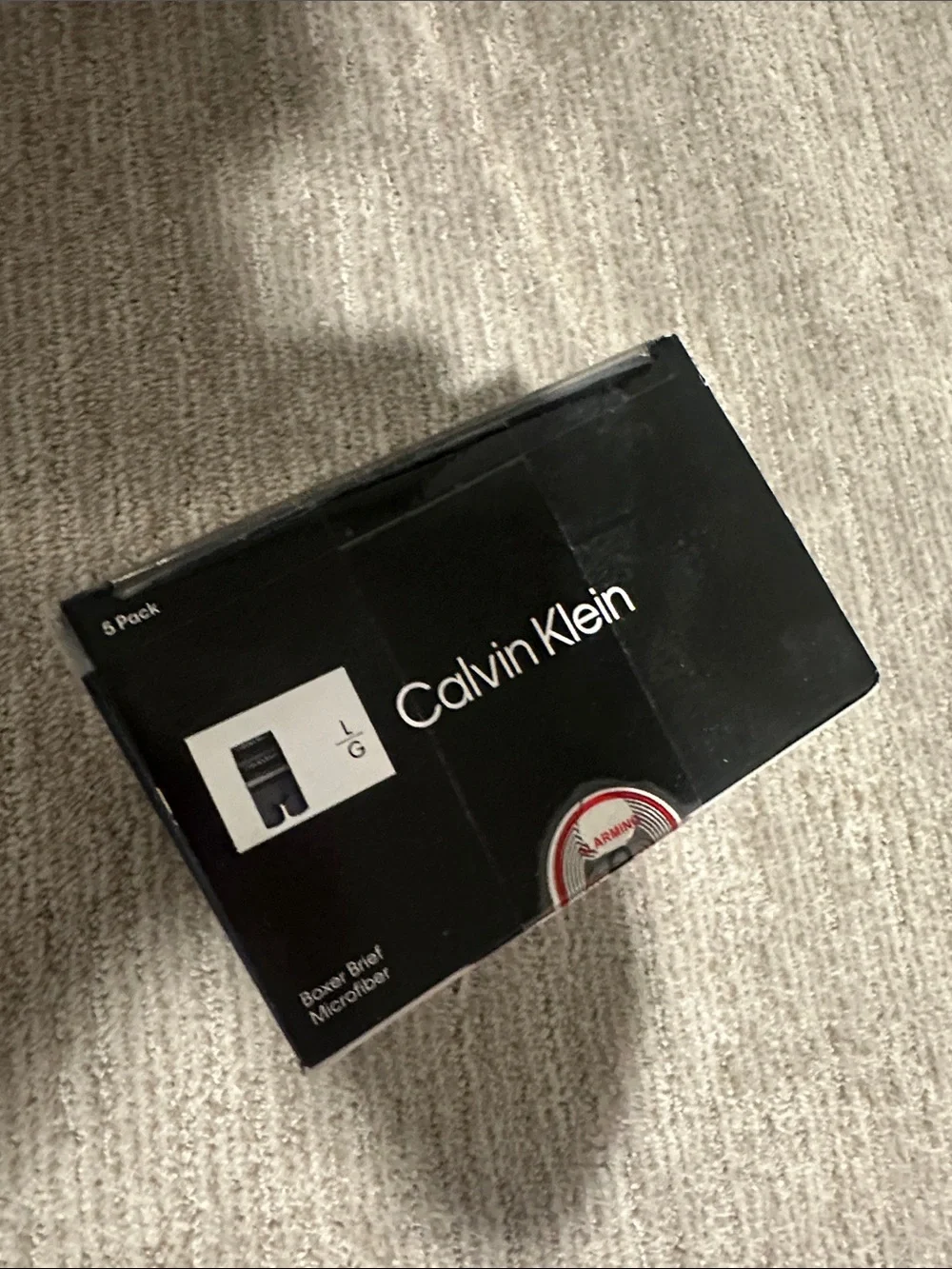 5 pack Calvin Klein Black Boxer Briefs with Logo Waistband